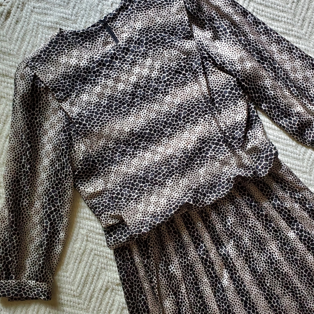 Vintage Animal Print Office Party Dress